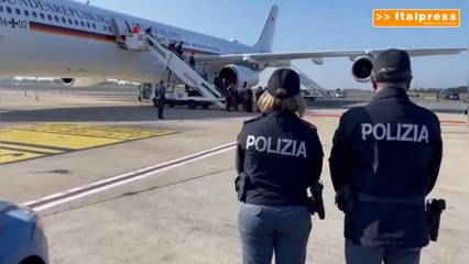 G20, l'arrivo di Angela Merkel a Roma
