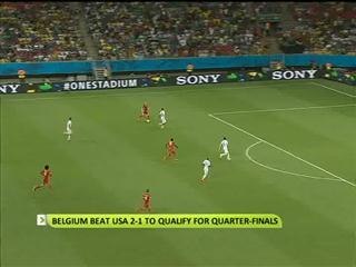 Belgium beat USA 2-1 to make world cup quarter-finals