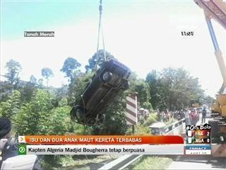 Ibu dan dua anak maut kereta terbabas