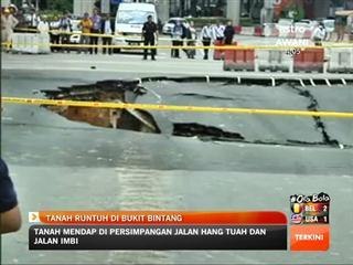 Tanah runtuh di Bukit Bintang