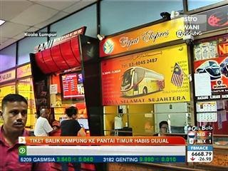 Tiket balik kampung ke Pantai Timur habis dijual