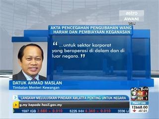 Langkah meluluskan pindaan AMLAFTA penting untuk negara