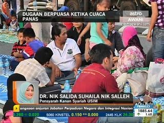 Dugaan berpuasa ketika cuaca panas