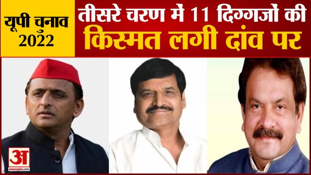 यूपी के तीसरे चरण में 10 सीटों पर 11 दिग्गजों की किस्मत लगी दांव पर | Akhilesh Vs SP Singh Baghel In Karhal Assembly