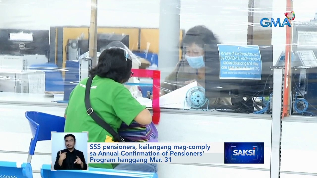 SSS pensioners, kailangang mag-comply sa annual confirmation of Pensioners' Program hanggang Mar. 31 | Saksi