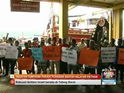 Nelayan tempatan tunjuk perasaan bantah nelayan Vietnam
