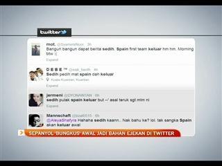Sepanyol 'bungkus' awal jadi bahan ejekan di Twitter