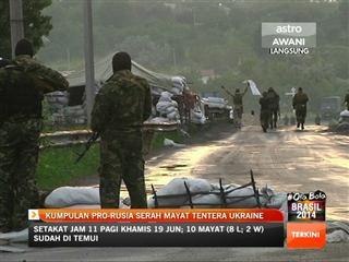 Kumpulan Pro-Rusia serah mayat tentera Ukraine