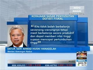 Kerajaan sasar penyusutan defisit fiskal