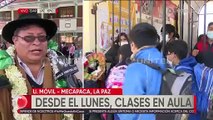 La Paz: Retornan las clases presenciales en colegios que cuenten con medidas de bioseguridad
