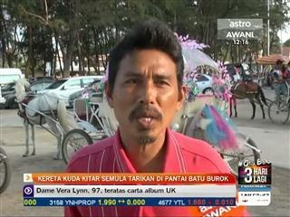 Kereta kuda kitar semula tarikan di Pantai Batu Burok