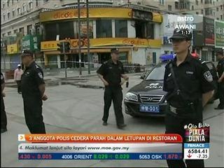 3 anggota polis cedera parah dalam letupan di restoran