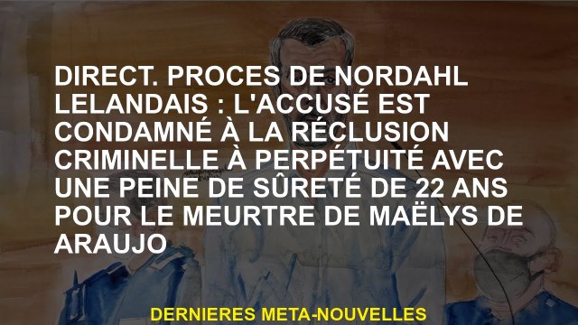 direct. Procès Nordahl Lelandais : Prévenu condamné à perpétuité et 22 ans pour le meurtre de Maëlys