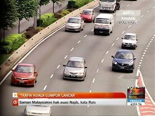 Trafik Kuala Lumpur lancar
