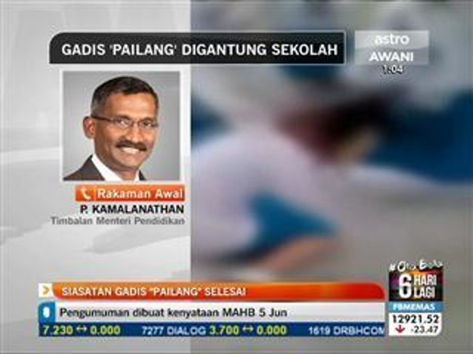 Siasatan gadis 'pailang' selesai