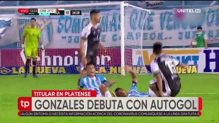 ¡Mala suerte! Franz Gonzales metió un autogol en el empate de su equipo contra Atlético Tucumán
