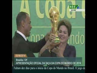 Blatter presents World Cup trophy to Brazilian president