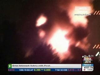 Loji minyak Shell terbakar