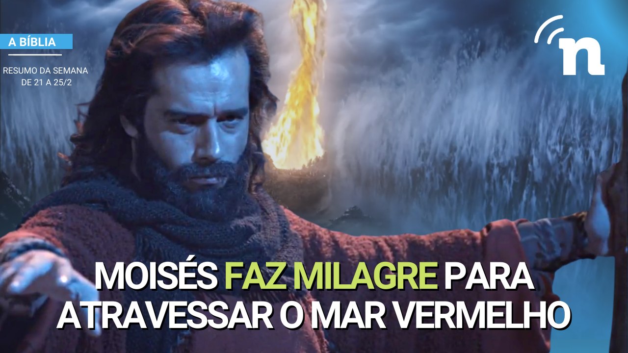 A Bíblia: Moisés abre o Mar Vermelho para salvar os hebreus do Faraó