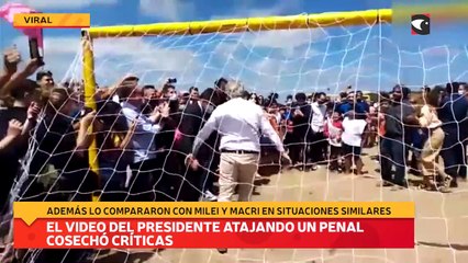 El video del presidente atajando un penal cosechó críticas