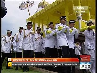 Almarhum Sultan Azlan Shah dimakamkan