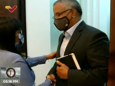 Vicepdta. Delcy Rodríguez sostiene encuentro con el Ministro de Relaciones Exteriores de Belice, Eamon Courtenay