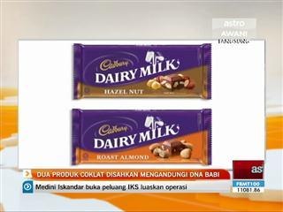 Dua produk coklat disahkan mengandungi DNA babi