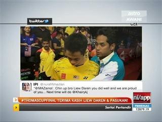 #ThomasCupFinal terima kasih Liew Daren & pasukan!