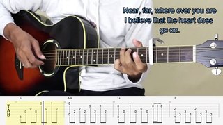 My Heart Will Go On  Simple arrangement Fingerstyle Guitar Tutorial with tab chord