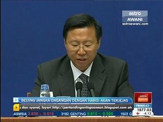 Beijing jangka dagangan dengan Hanoi akan terjejas