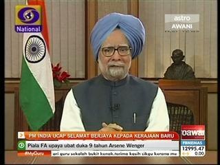 PM India ucap selamat berjaya pada kerajaan baru