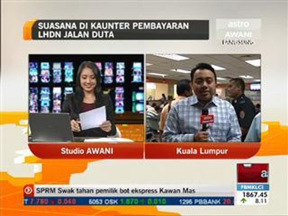Suasana di kaunter pembayaran LHDN Jalan Duta