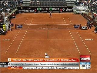 Tsonga, Dimitrov mara ke pusingan ke- 2 terbuka Itali