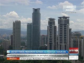 Defisit fiskal menurun kepada 35 peratus tahun ini