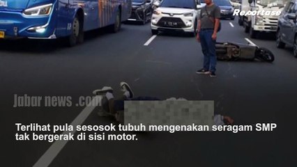 DUH NGERI!! ANAK SMP KECELAKAAN DI JALAN TOL WARGANET  KOK MOTOR BISA MASUK
