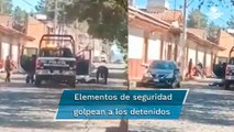 Policías detienen y golpean a presuntos asaltantes en Michoacán; video causa indignación