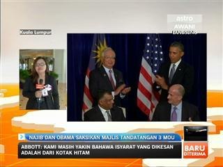 Najib dan Obama saksikan majlis tandatangan 3 MoU