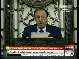 Bashar Assad bertanding bagi pertahan jawatan