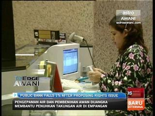 Public Bank falls 1% after proposing right issue