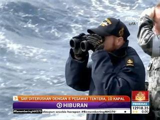 SAR diteruskan dengan 8 pesawat tentera, 10 kapal