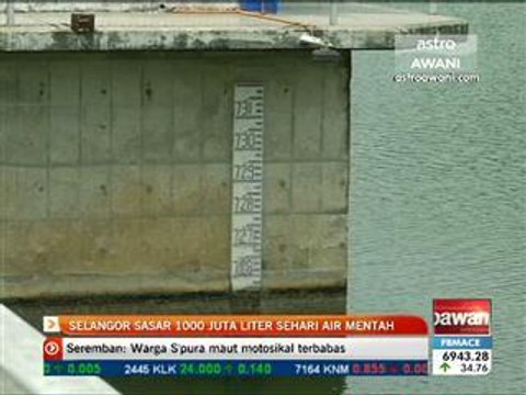 Selangor sasar 1000 juta liter sehari air mentah