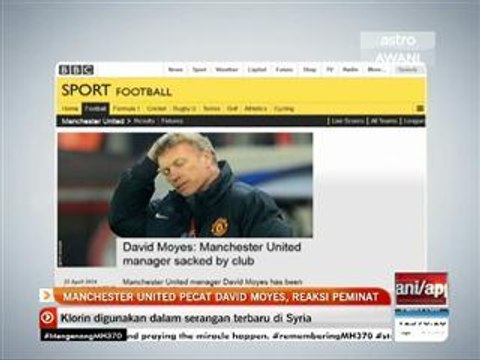 Manchester United pecat David Moyes, reaksi peminat