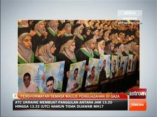 Penghormatan semasa majlis pengijazahan di Gaza