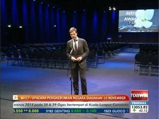 MH17: Upacara Pengkebumian Negara Belanda pada 10 Nov