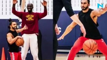 Ranveer Singh lives his 'dream' as he plays at the NBA All-Star Game with Machine Gun Kelly