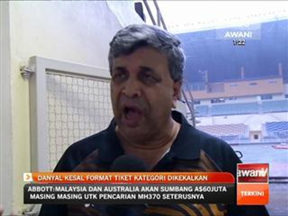 Danyal kesal format tiket kategori dikekalkan