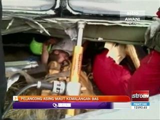Pelancong asing maut kemalangan bas