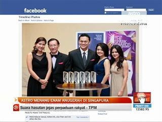 Astro menang 6 anugerah di Singapura