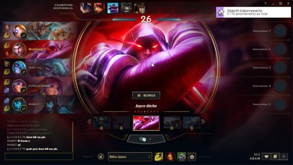 League of legends Qui peut me tester en aram