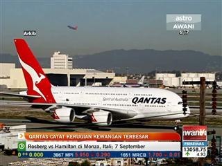 Qantas catat kerugian kewangan terbesar